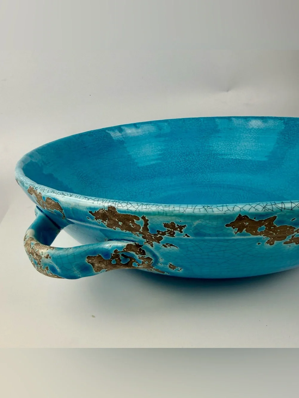 Williams Sonoma Rustic Italian 2012 Ceramic Serving Bowl w/handles Made In Italy
